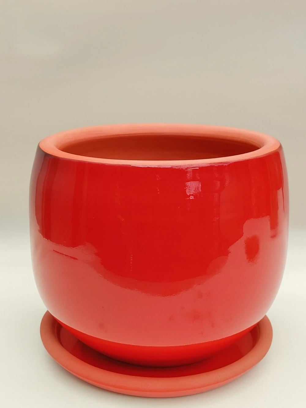 Kırmızı Sırlı No 1 Ø14cm Kırmızı Sırlı No 1 Ø14cm - saksilar - Lalezar Botanik
